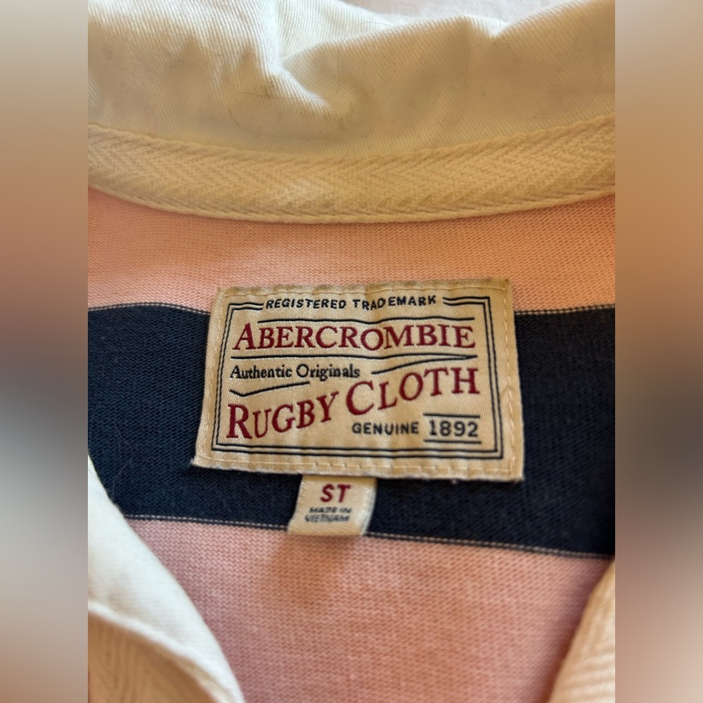Abercrombie and Fitch pink and blue striped rugby dress. - Picture 7 of 7